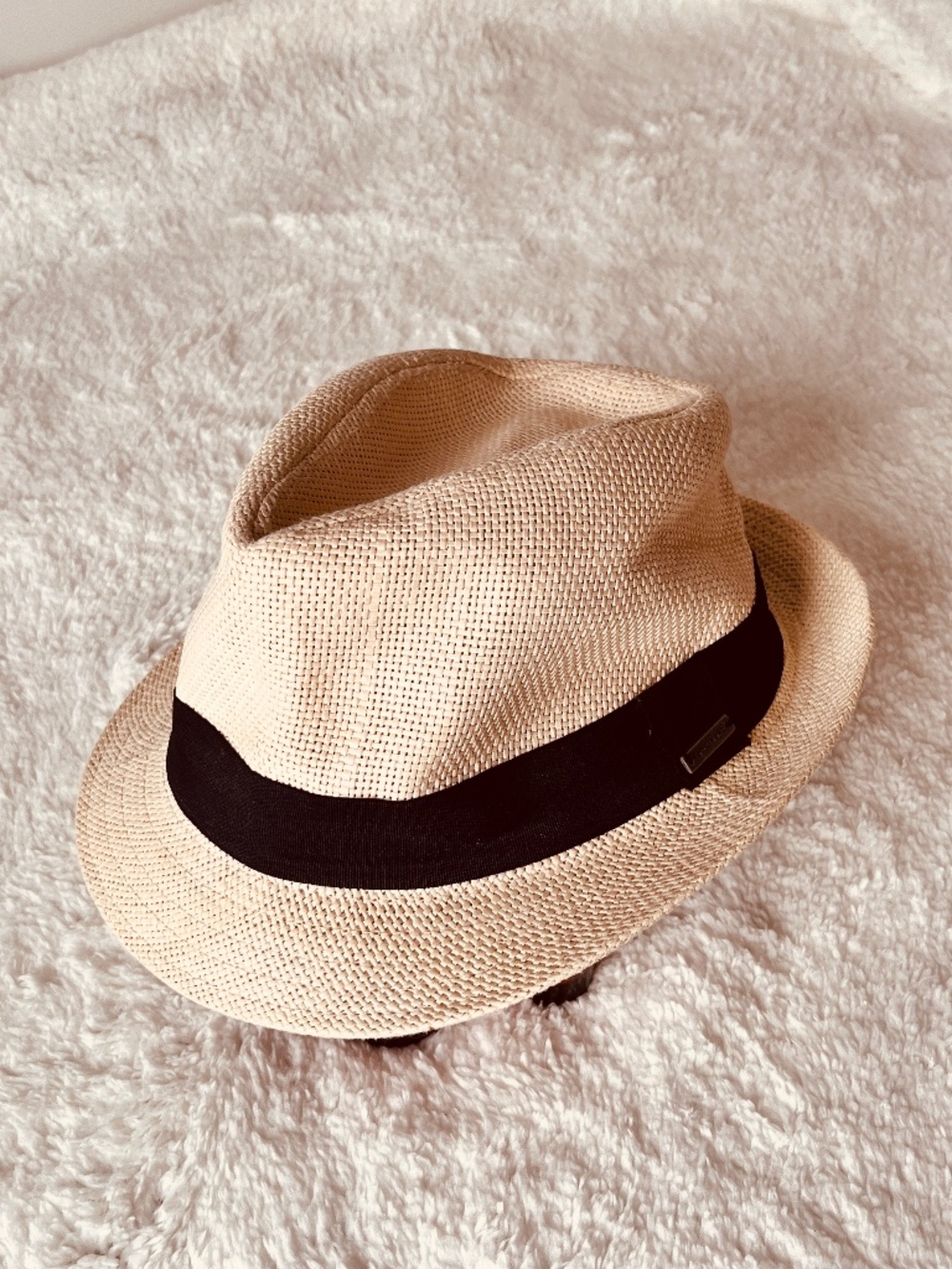 Kooringal Arlo Fedora Hat Sand Straw Trilby Summer Beach Sun Hat Mens 57cm